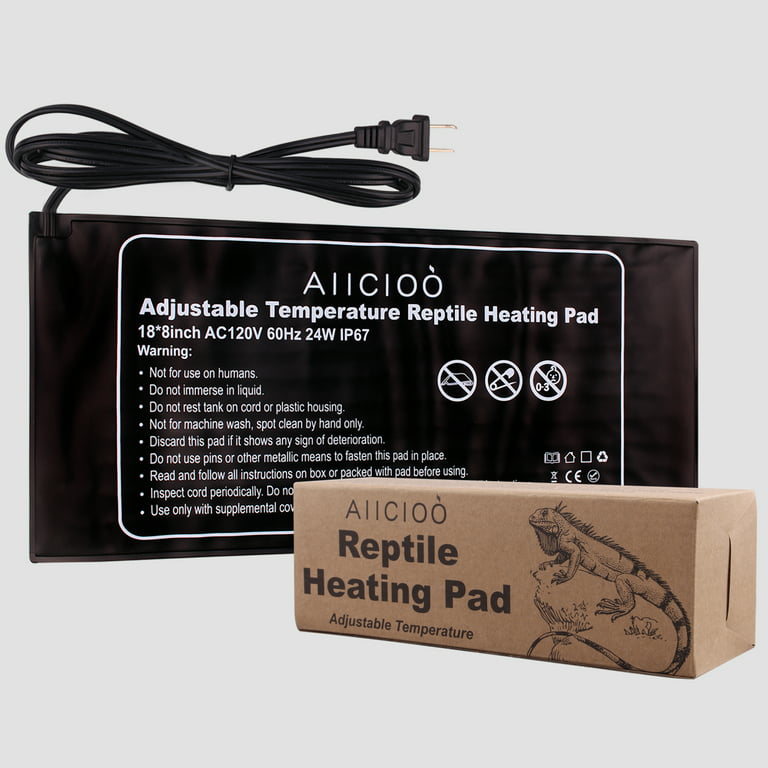 Aiicioo Under Tank Heater Thermostat - Reptile Heating Pad with Temperature  Control Reptile Heat Mat for Combo Set for Hermit Crab Lizard Terrarium