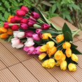 thumbnail image 6 of Xeoereki Artificial Tulip Vivid Real Touch Feeling 7 Colors Artificial Tulip Flowers for Household, 6 of 8