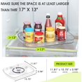 thumbnail image 2 of SOYO Lazy Susan Organizer for Refrigerator Organizers and Storage, Rectangular Fridge Turntable Organizers and Storage Pull Out & 360° Rotating for Cabinet, Pantry, Kitchen, Table, Clear, 1Pack, 2 of 7