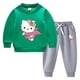 thumbnail image 3 of Hello Kitty nueva ropa para niños pantalones con capucha traje para niños y niñas terciopelo grueso cálido invierno traje de dos piezas de manga larga, 3 of 5