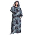 thumbnail image 3 of Blanket Hoodie, Printing Pattern Oversized Hoodie Blanket Sweatshirt  For Halloween, 3 of 6