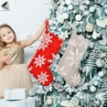 thumbnail image 6 of PULLIMORE 2 Pcs Christmas Stockings 19.7 inch Fleece Snowflake Stocking Bag Hanging Decorations for Xmas Tree Fireplace Stairs Wall Door (Gray), 6 of 9