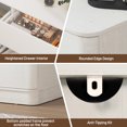 thumbnail image 4 of ANPOO Mid-Century Modern 9 Drawers Dresser for Bedroom, 63'' Wide Handleless Chest of Drawers w/Power Outlet, Curved Profile Design, Dresser TV Stand with Organizer Storage for Living Room, Entryway, 4 of 8