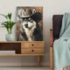 thumbnail image 5 of Qisvanset 12x16 Inch 2D Flat Framed Canvas Art, Cowboy Husky Dog Rustic Vintage Farmhouse Pet Portrait Country Wall Decor, 5 of 5