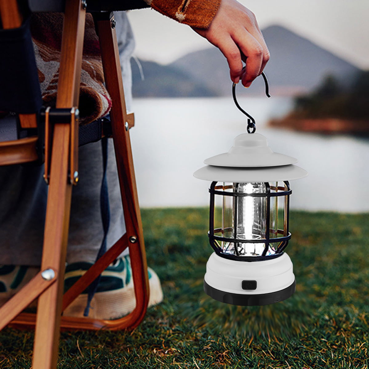 EXTRASTAR Battery Operated Lights, LED Camping Lantern, Waterproof Outdoor  Collapsible Lantern, Magnetic Base and Foldable Hook Portable Lights for