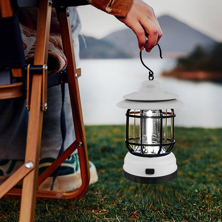 Lepro LED Camping Lantern, Mini Camping Lantern, 350LM, 4 Light Modes, 3 AA  Battery Powered Lantern Flashlight for Home, Garden, Hiking, Camping