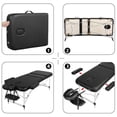 thumbnail image 5 of Salon Massage Table Portable Foldable, 28 Inch Wide Lash Bed with Soft PVC Leather Cushion, Adjustable Headrest Armrests, Aluminum Frame, Black, 5 of 6