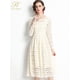 thumbnail image 1 of H Han Queen-Vestidos Vintage de manga larga para mujer, ropa de encaje flocado Simple, Vestidos de fiesta informales de oficina, Otoño, 2024, 1 of 1