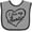 Heather and Black, variant on Inktastic I Love My Auntie in Black Chalk Heart Boys or Girls Baby Bib