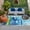 turquoise, variant on Blue Surfboard Outdoor Rug 3x5 Ft, Non Slip Washable Area Rug, Summer Beach Tropical Coconut Tree Wooden Patio Rugs Carpet Runner, Large Floor Mat for Indoor/Outdoor Deck Porch Camping