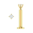 thumbnail image 2 of 0.03 Carat 4-Prong Solitaire Diamond Nose Pin Stud in 18K Yellow Gold, 2 of 4