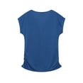 thumbnail image 6 of frariair ​Ladies Textured Crop Top With Diagonal Pleat Detail And Tunic Silhouette For Trendy Weekend Outfits​ Dark Blue, 6 of 6