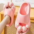 thumbnail image 2 of JeashCHAT Slip On Slide Sandals for Women and Men Shower Slides Slippers Super Soft Breathable Non Slip Bathroom Home Slippers (Pink), 2 of 7