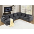 thumbnail image 3 of Miekor Furniture Nadine 155.5" W Dark Gray Corduroy Modular Corner Sectional Sofa with Left-Facing Chaise MK0481, 3 of 7