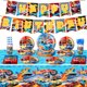 thumbnail image 5 of Hot Wheels decoraciones de cumpleaños para niños, papel de coche Flamme, vajilla desechable, globos, fondos, suministros para fiestas de Baby Shower, 5 of 5