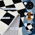 thumbnail image 5 of Garvee 5'x7' Modern Checkered Area Rug Classic Geometric Carpet, Washable Non Slip Rug for Living Room Bedroom Home Office, Black, 5 of 6