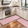 thumbnail image 3 of Kitchen Rugs Sets Of 2,Pink Cow Heart Pattern Anti Fatigue Kitchen Mat Rugs Non Slip Washable,Decorative Kitchen Floor Mats for Kitchen,Sink,Laundry,17"x47"+17"x47", 3 of 5
