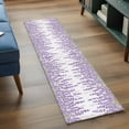 thumbnail image 3 of Lavender 2'x6' Runner Rugs for Hallway Kitchen Bedside Non Slip Washable, Spring Botanical Purple Flowers Leaves Plants Entryway Rug Runners with Rubber Backing, Long Carpet Runner for Laundry Room, 3 of 8