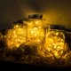 thumbnail image 3 of Encantadores tarros solares Mason, 3 unidades, vidrio y acero inoxidable: decoración colgante para exteriores con 20 luces LED cálidas, detección automática, carga rápida, perfectos para mesas de, 3 of 8