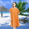 thumbnail image 1 of Poncho de surf Cambio de Ligero con capucha Traje de neopreno para Surf al aire libre naranja Cola Surf Poncho Cambiando Robe, 1 of 8