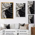 thumbnail image 4 of Designart "Black White Marbled Dreamscape I" Modern Geometric Wall Art For Kitchen, 4 of 5