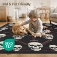 thumbnail image 4 of ODIKA 4'x6' Washable Area Rug Skeleton Decorative Gothic for Dorm Room, Small Living Stain Resistant Low Profile, Easy Care, 4 of 7