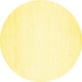 thumbnail image 1 of Ahgly Company Indoor Round Solid Yellow Modern Area Rugs, 8' Round, 1 of 4