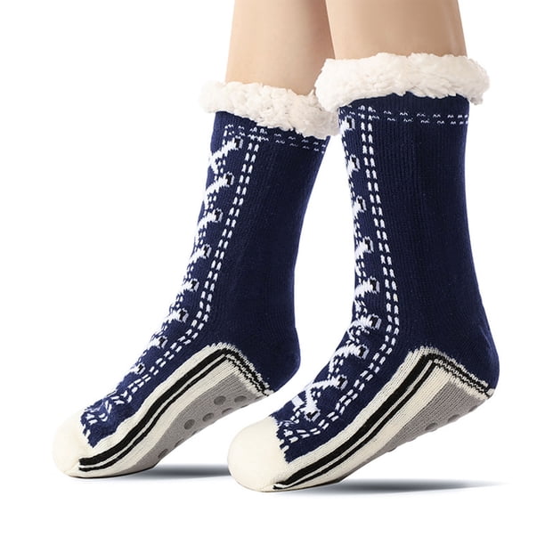 Calcetines de invierno para el suelo, cálidos para el hogar, calcetines de forro polar extra gruesos, calcetines para mujer