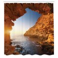thumbnail image 3 of Ambesonne Ocean Shower Curtain, Sunset Pacific Paradise, 69"Wx70"L, Cream Blue, 3 of 5