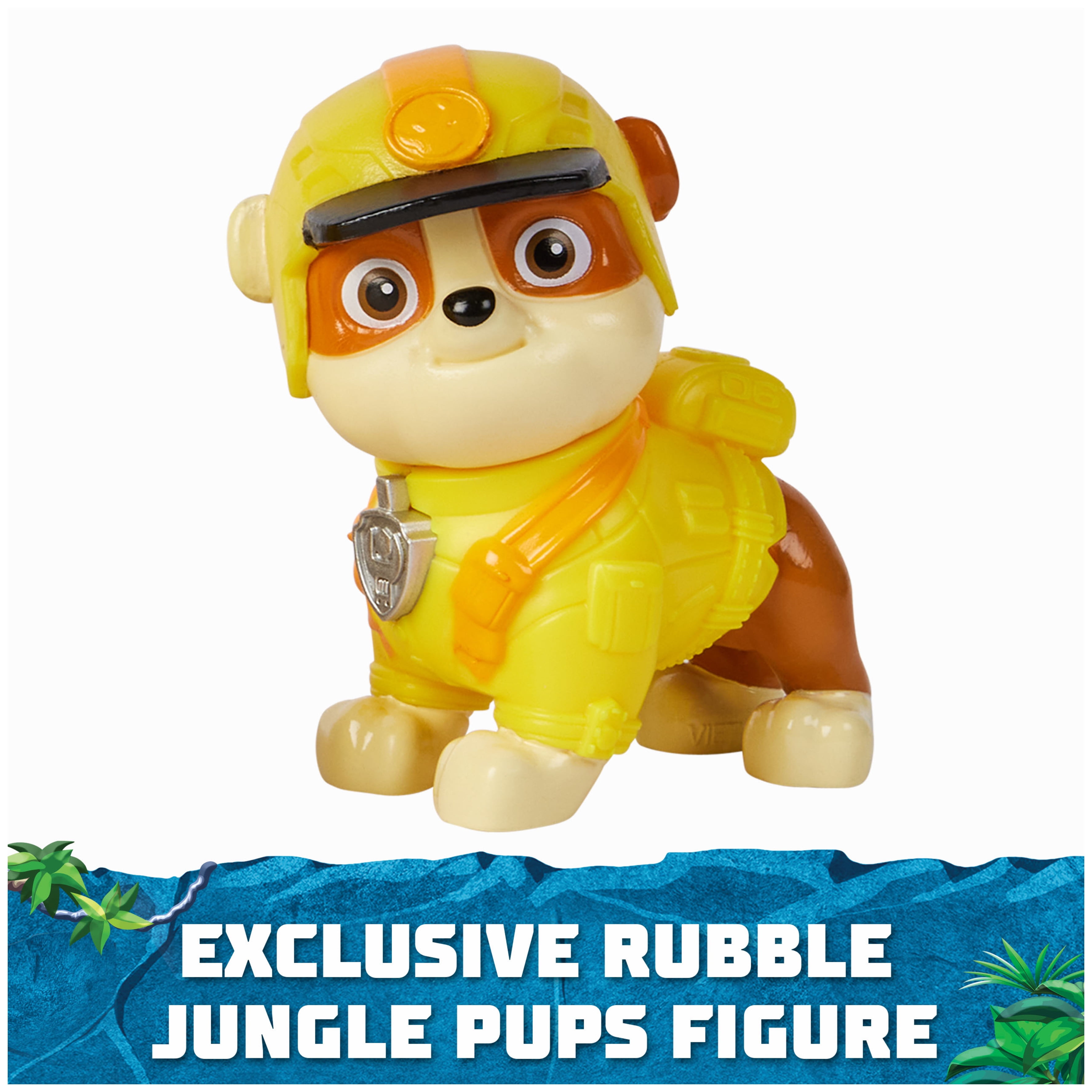 PAW Patrol Jungle Pups, Rubble Rhino Vehicle with Figure, Toys for Kids Ages 3 and Up