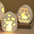 thumbnail image 2 of Easter Eggs Hollow Night Light Silicone Mold Rabbit Heart Atmosphere Projection Gypsum Z5f4 Pattern Flowers Love, 2 of 8