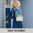 thumbnail image 6 of White Dinosaurs Pattern Drawstring Lunch Bag Women - Drawstring Lunch Bag Insulated for Work Office - Stain-Resistant Large Lunchbags for Women with Multi-Pockets, 6 of 6