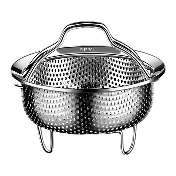 Small Stainless Steel Steamer Basket With Handle Folding Vegetable Steamer Insert Colander Strainer For Pressure Cooker Rice Cooker Pot Steaming Rack