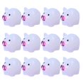 thumbnail image 2 of Dserhfy 12Pcs Mini Pig Figurine Glow-in-the-dark Resin Tiny Pig Ornament Miniature Animal Statue Toy Fairy Garden Microlandscape Desktop Decoration, 2 of 8
