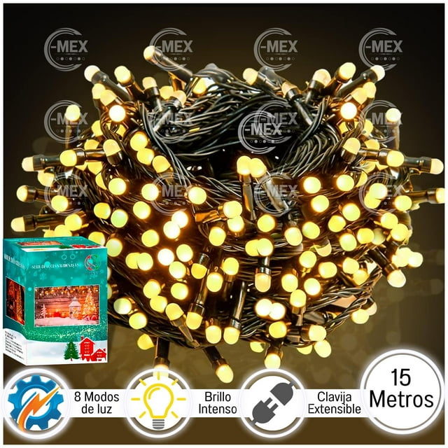 Luces navideñas DOSYU DY-ICE300L-V8 15 Metros 300 LEDs Blanco CALIDO