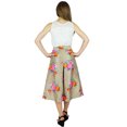 thumbnail image 3 of Bimba WomenPrinted Midi Skirt Box Pleat Skirt With Pockets Trendy Chic Clothing, 3 of 5