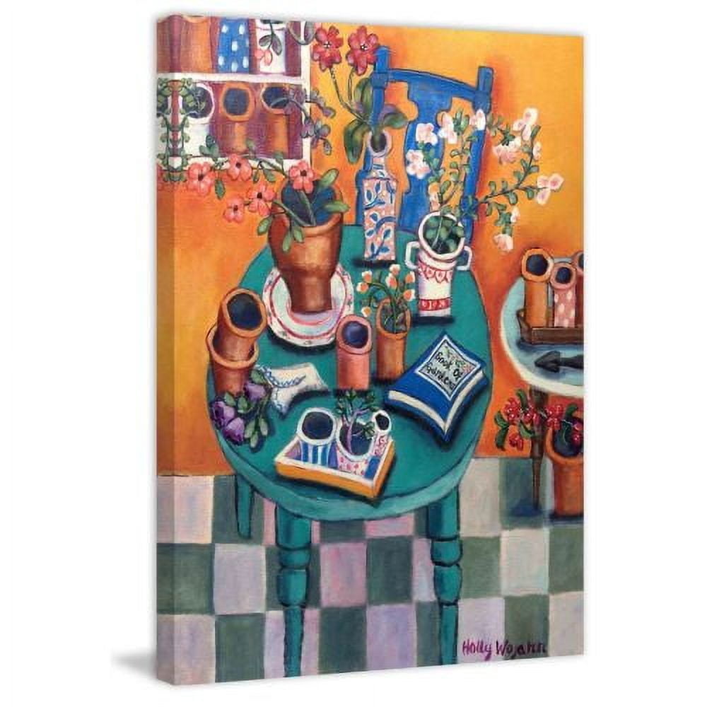"A Sunny Garden Room" Painting Print on Wrapped Canvas