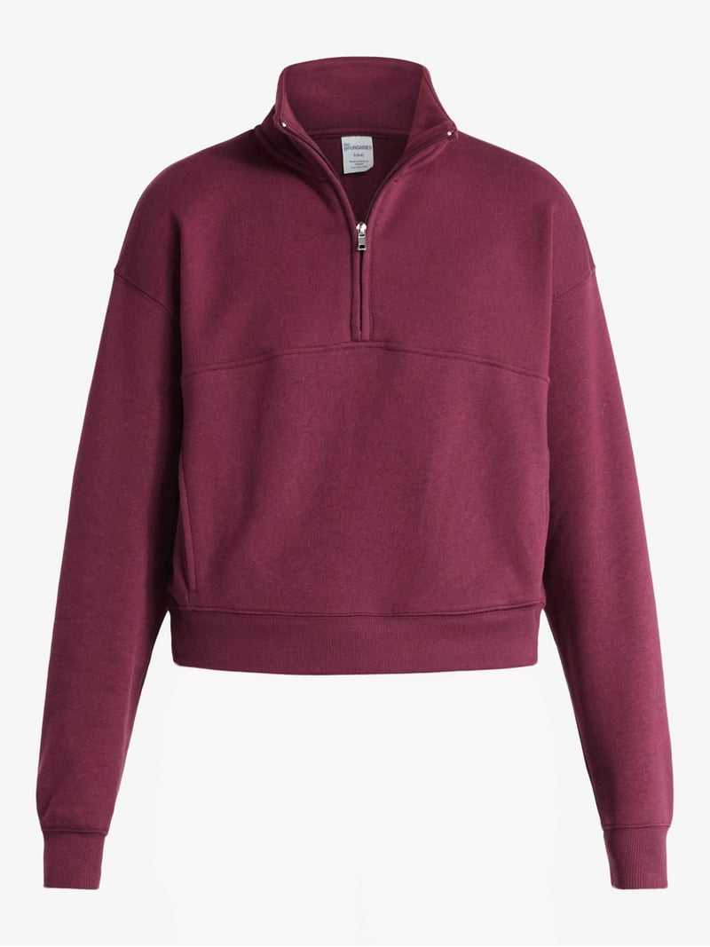 No Boundaries Fleece Half Zip Pullover, Women's - Walmart.com