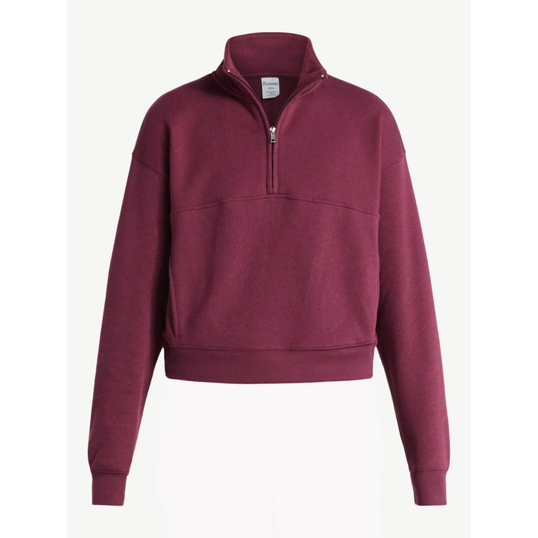 No Boundaries Fleece Half Zip Pullover, Women's - Walmart.com
