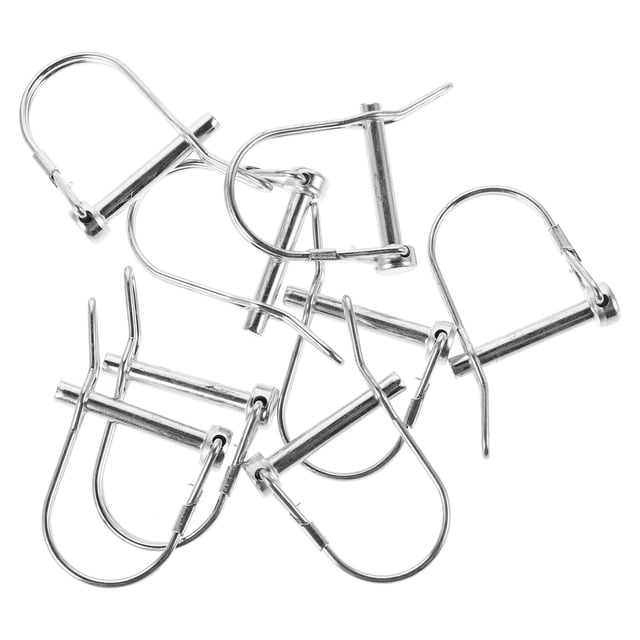 WRISTBIQUE 8Ud Pasador De Seguridad Para Remolque Con Cierre De Resistencia En Metal Color Plata