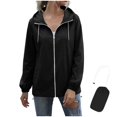 thumbnail image 5 of Rain Jacket Women Long Waterproof Raincoats with Hood Lightweight Full Zip Up Rain Coats Hooded Windbreaker, 5 of 8