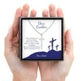 thumbnail image 3 of Awkward Styles Cross Necklace Message Card Jewelry Gift for Son Brother Wife Faith Necklace Jesus Blessings for Birthday Anniversary Celebration, 3 of 9
