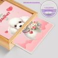 thumbnail image 4 of Happy Valentine's Day Poodle holding flowers Acrylic Plaque with Wood Photo Frame Box Poodles Dog Lover Gifts Idea Light Box - 03005, 4 of 5