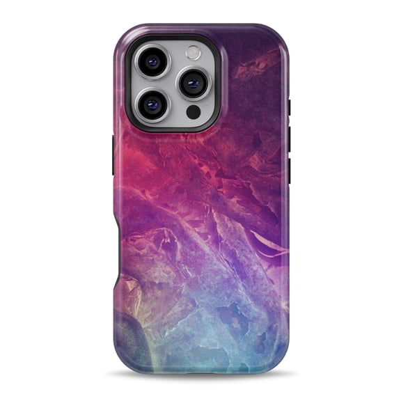 DesignSkinz Scratch-Resistant Hard Slim Case Compatible with iPhone 16 (Compatible with MagSafe) - Abstract Fire & Ice V15