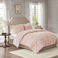 thumbnail image 2 of Madison Park - MP10-6005 Nova Luxury Soft Mohair Reverse Faux Mink Comforter Set, King, Blush Pink, 2 of 4