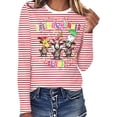 thumbnail image 2 of Striped Clown Print T Shirts for Women Carnival Long Sleeve Crewneck Tops Fashion Casual Summer Tees 2026s, 2 of 4