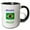 Black/White, variant on 3drose, Image of Words Brasilia Brazil with Flag, 11oz Two-tone Black Mug