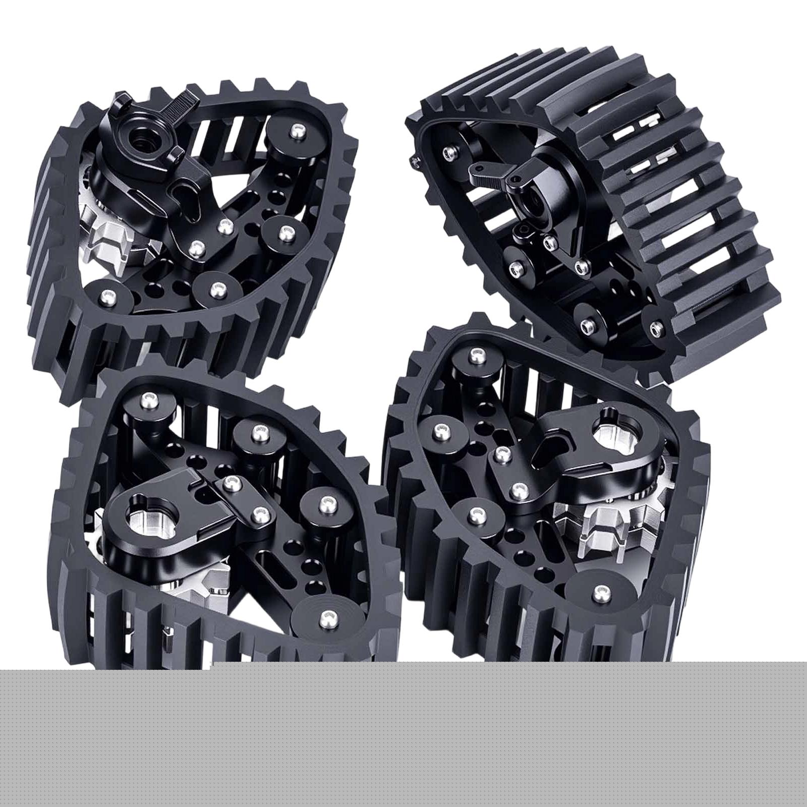 thumbnail image 4 of HILABEE 4Pcs 1/24 RC Crawler Snow Track Wheel Tires Attachment Replacement for SCX24 Black, 4 of 9