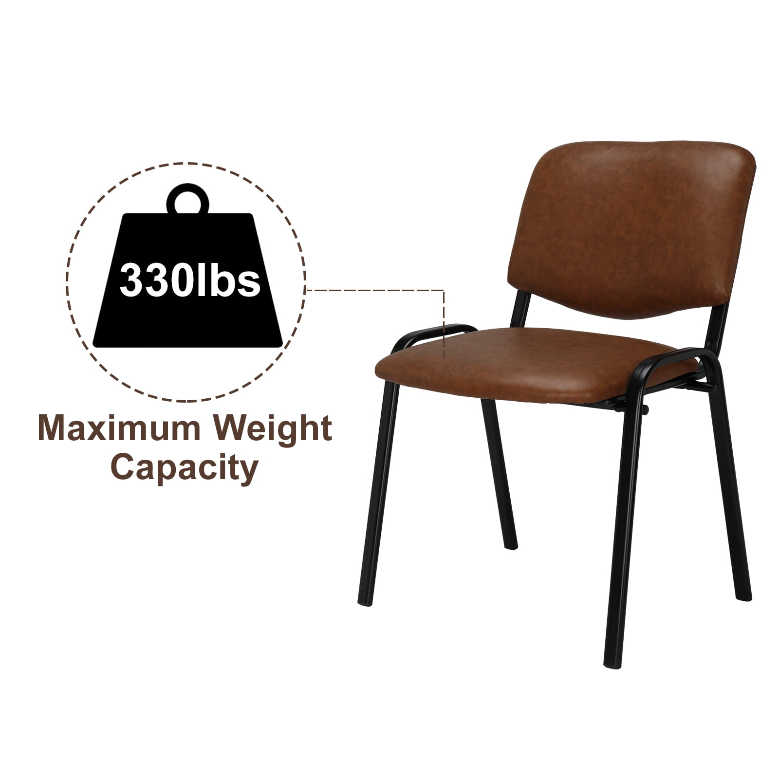 Ktaxon Stackable Chairs 5 PCS, Brown – details
