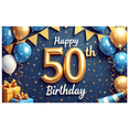thumbnail image 6 of Golden Design Birthday Banner Balloon Decoration Happy Birthday Event Backdrop Gift Box for Birthday Party Celebration Indoor Decoration, 6 of 7